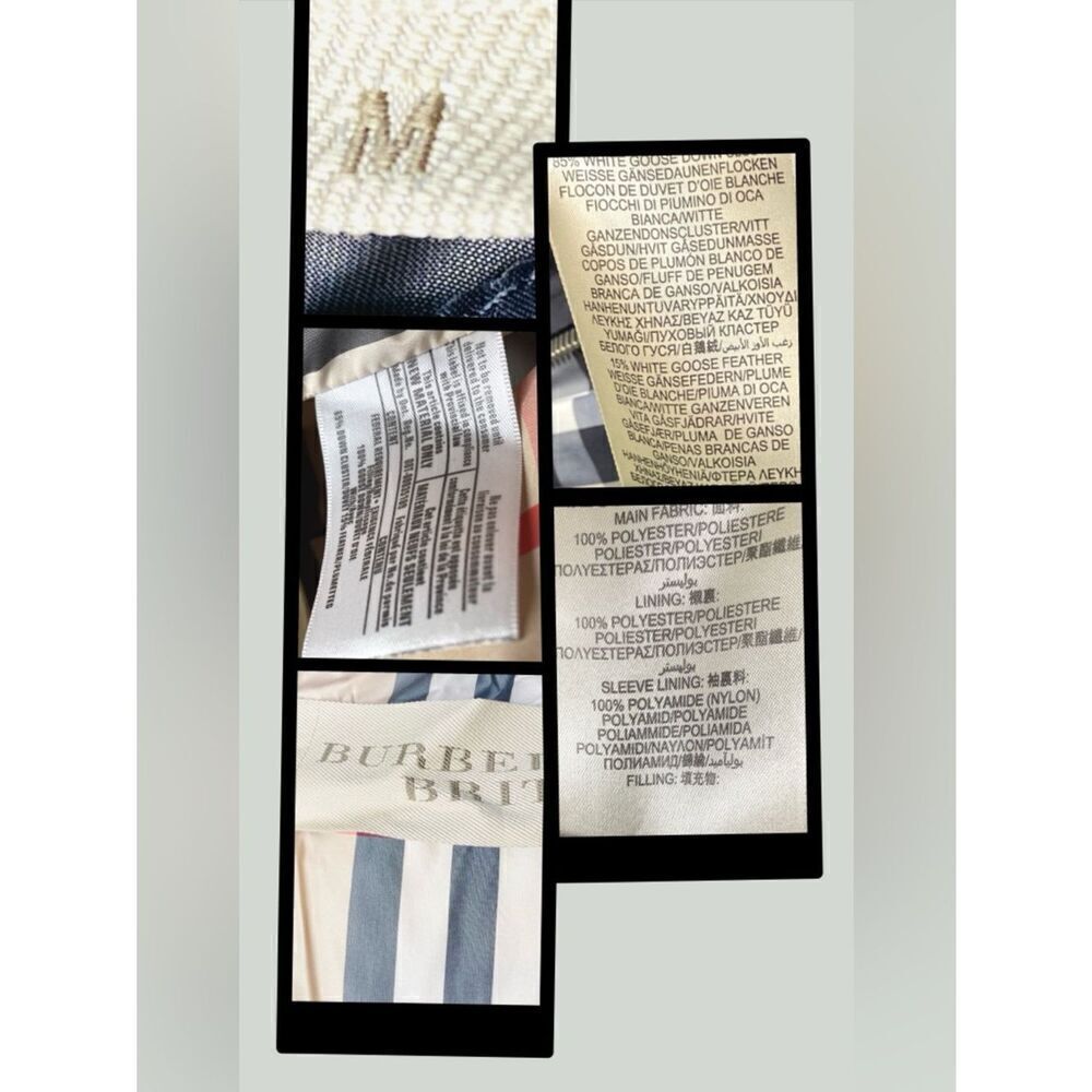 🛍️ Burberry Brit Authentic Vintage Puffer Jacket w Signature Nova Check Lining - Picture 13 of 16